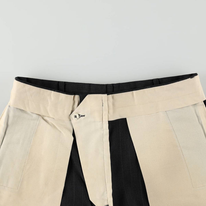 ~90'S Stripe Pattern Two-Pleat Slacks Pants, Made in USA, Men's W31 (approx.), Vintage unclear Charcoal Vintage Second Hand