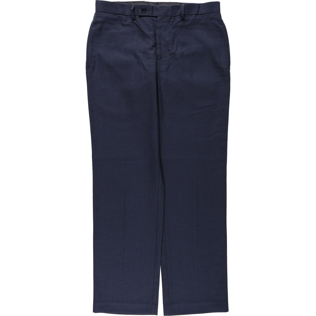 Calvin Klein slacks for men, size W32 (approx.) polyester blue type Vintage Second Hand