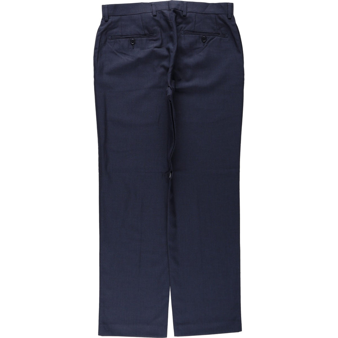 Calvin Klein slacks for men, size W32 (approx.) polyester blue type Vintage Second Hand