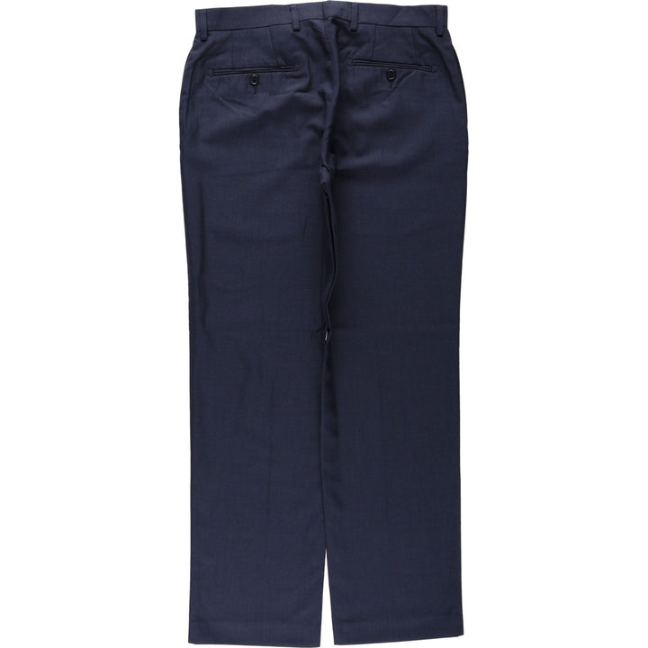 Calvin Klein slacks for men, size W32 (approx.) polyester blue type Vintage Second Hand