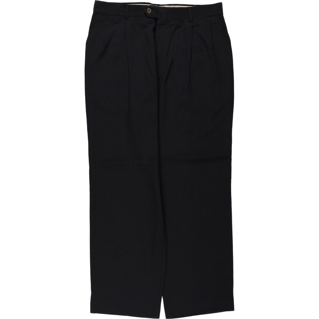 Racquet Club Two-Pleat Slacks Pants Men's W33 (approx.) unclear black type Vintage Second Hand