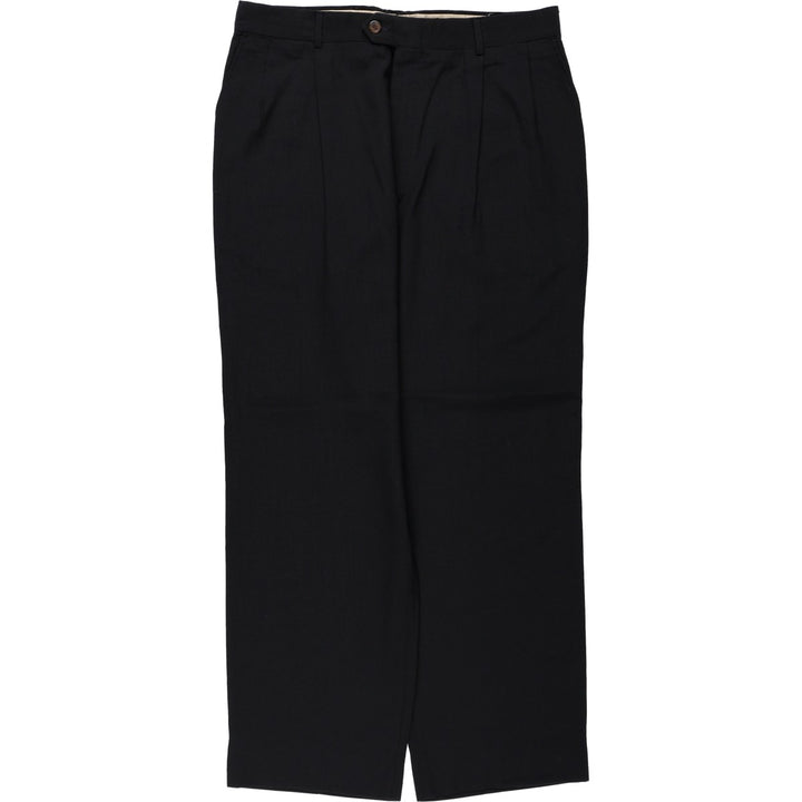 Racquet Club Two-Pleat Slacks Pants Men's W33 (approx.) unclear black type Vintage Second Hand