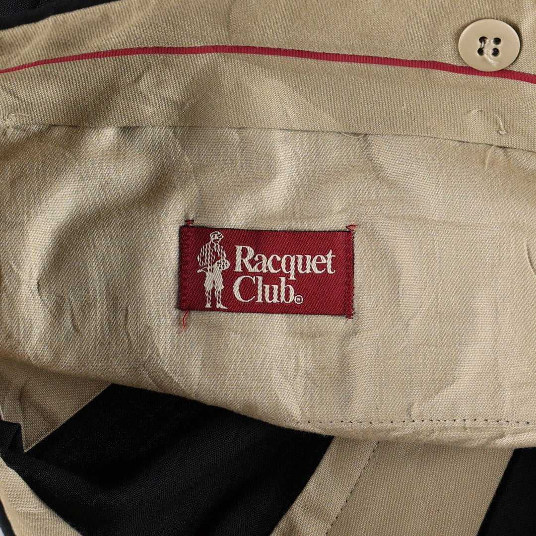Racquet Club Two-Pleat Slacks Pants Men's W33 (approx.) unclear black type Vintage Second Hand