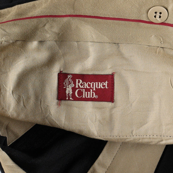 Racquet Club Two-Pleat Slacks Pants Men's W33 (approx.) unclear black type Vintage Second Hand