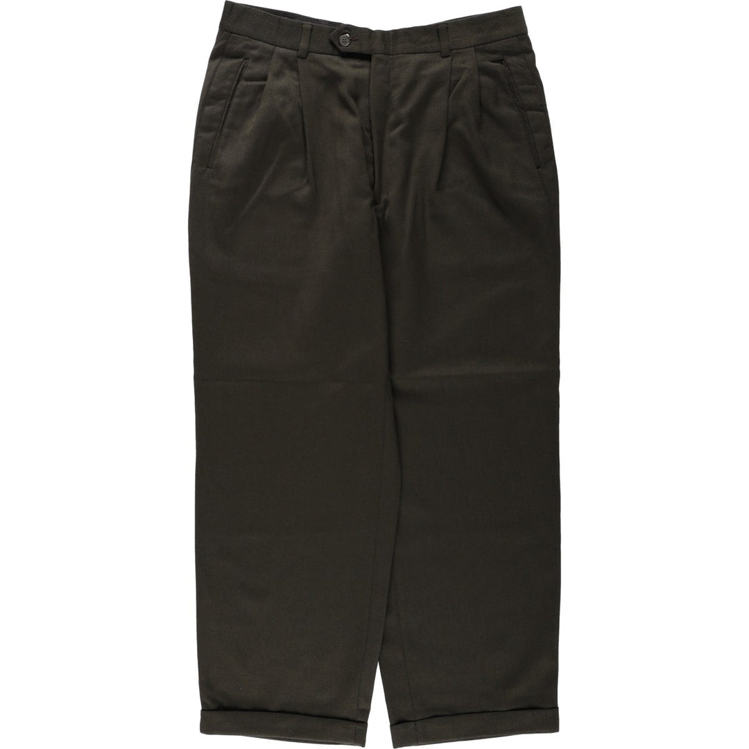 Claiborne two-pleat slacks pants for men, equivalent to size W34. unclear Khaki type Vintage Second Hand