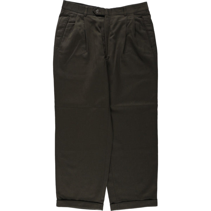 Claiborne two-pleat slacks pants for men, equivalent to size W34. unclear Khaki type Vintage Second Hand