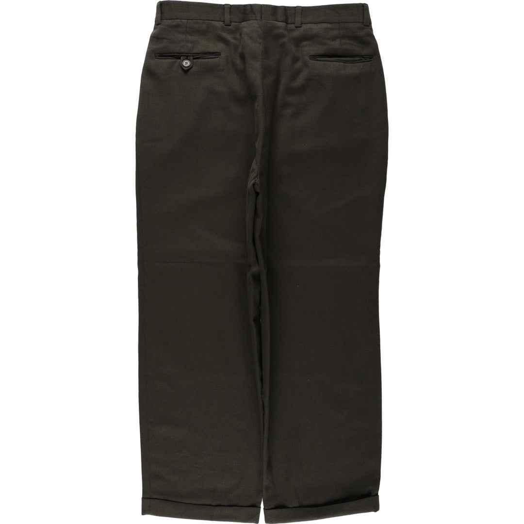 Claiborne two-pleat slacks pants for men, equivalent to size W34. unclear Khaki type Vintage Second Hand
