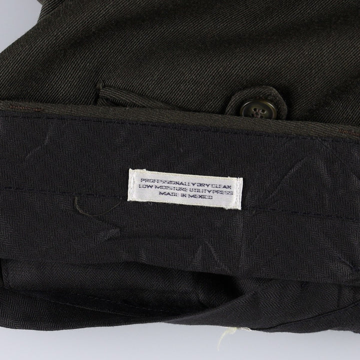 Claiborne two-pleat slacks pants for men, equivalent to size W34. unclear Khaki type Vintage Second Hand