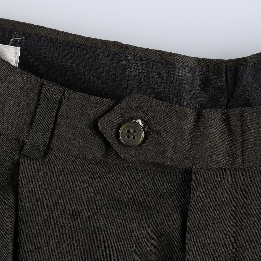 Claiborne two-pleat slacks pants for men, equivalent to size W34. unclear Khaki type Vintage Second Hand