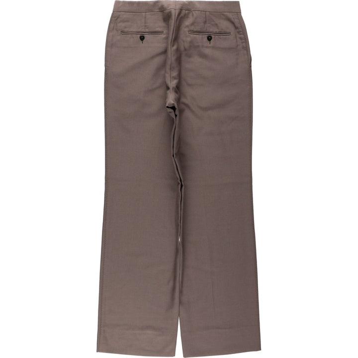 One-pleat slacks pants, men's size W30 equivalent. unclear brown type Vintage Second Hand