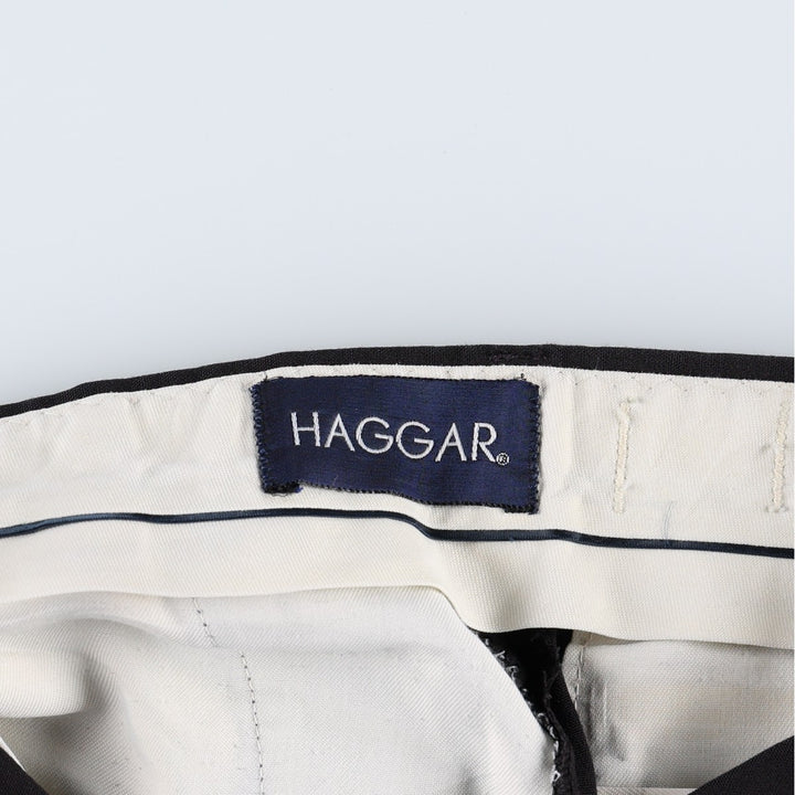 Haggar Two-pleat Slacks, Men's, Size W37 unclear black type Vintage Second Hand