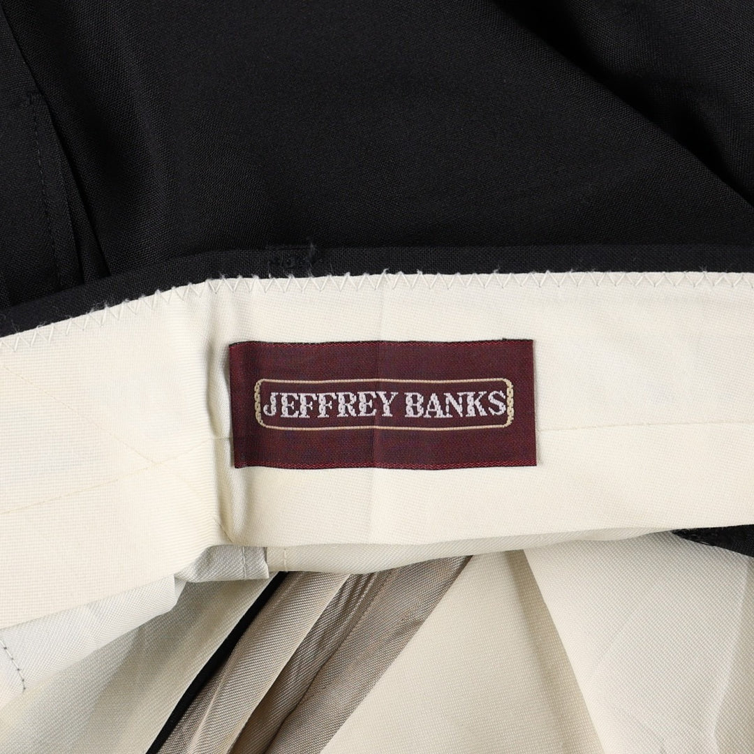 JEFFREY BANKS Two-Pleat Slacks Pants, Men's Size W33 (approx.) unclear black type Vintage Second Hand
