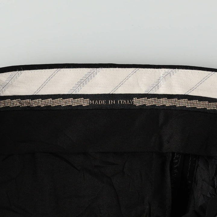 Two-pleat slacks, Italian made, men's size W32 (approx.) unclear black type Vintage Second Hand