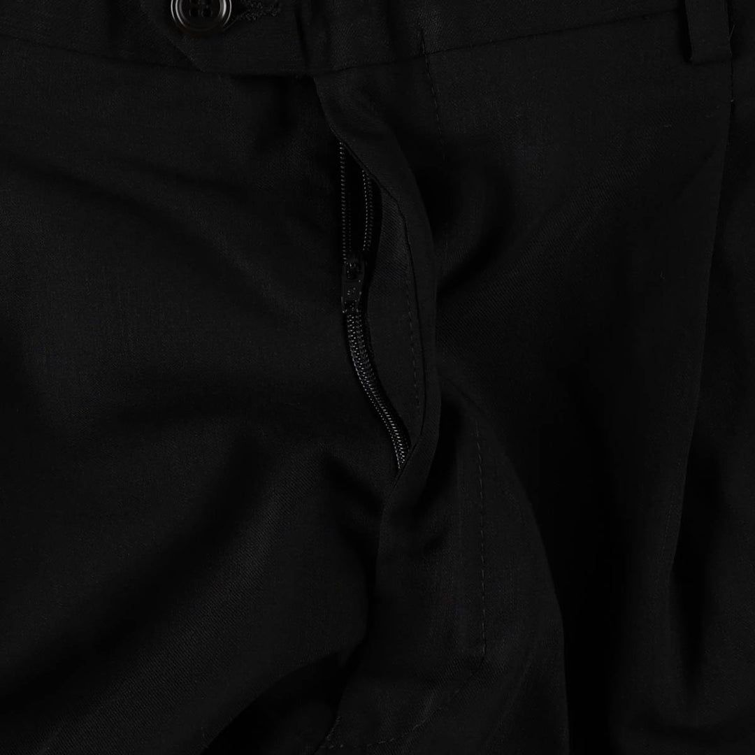 Two-pleat slacks, Italian made, men's size W32 (approx.) unclear black type Vintage Second Hand