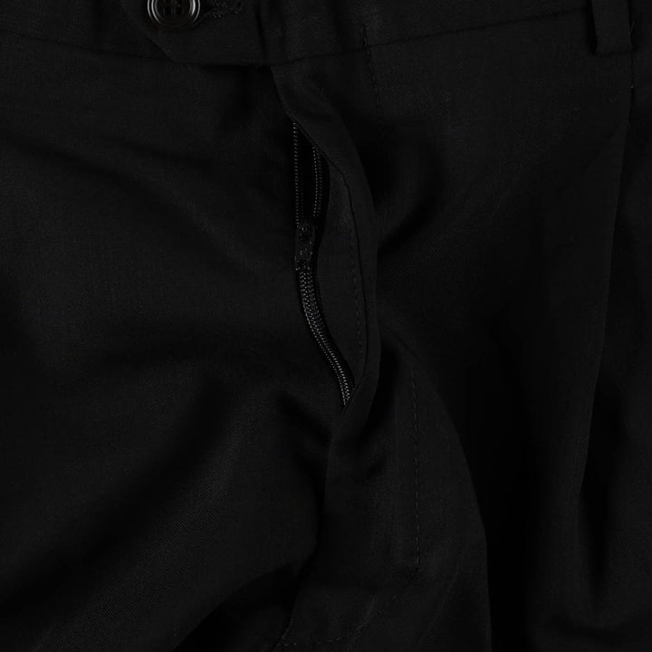 Two-pleat slacks, Italian made, men's size W32 (approx.) unclear black type Vintage Second Hand