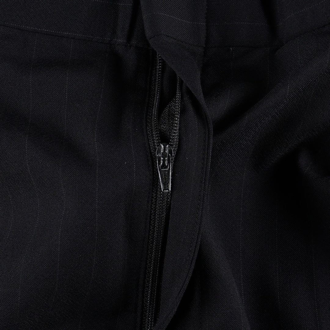 Brooks Brothers BROOKSEASE Stripe Pattern Two-Pleat Wool Trousers, Made in USA, Men's Size W34 (approx.) wool navy blue type Vintage Second Hand