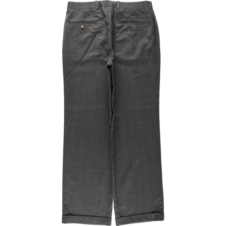 ACTWU Two-Pleat Slacks Pants, Made in USA, Men's Size W34 (approx.) unclear gray type Vintage Second Hand
