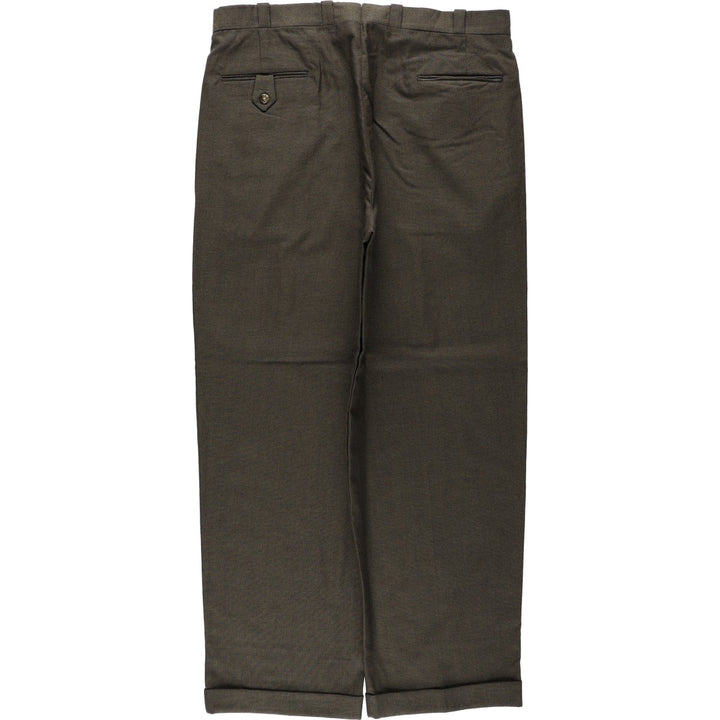 Two-pleat slacks, made in the USA, men's size W36 unclear brown type Vintage Second Hand