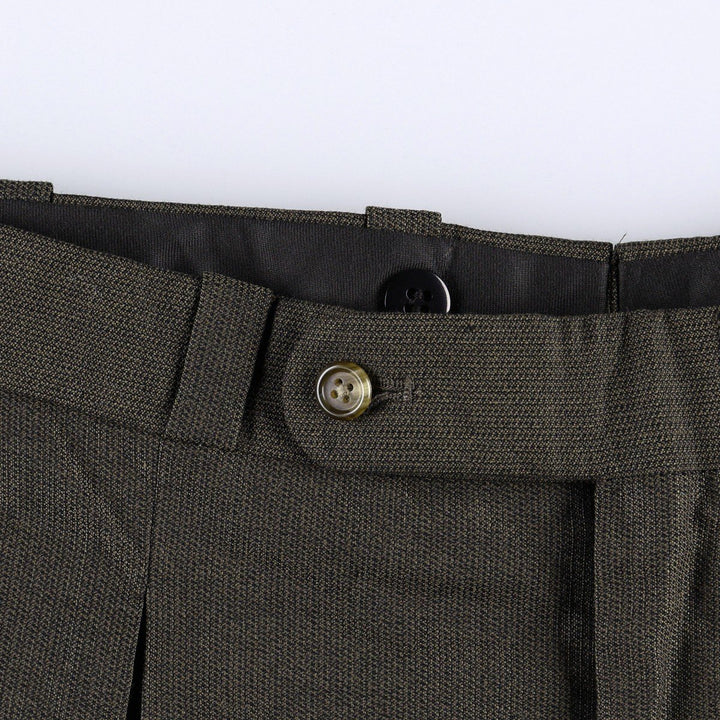 Two-pleat slacks, made in the USA, men's size W36 unclear brown type Vintage Second Hand