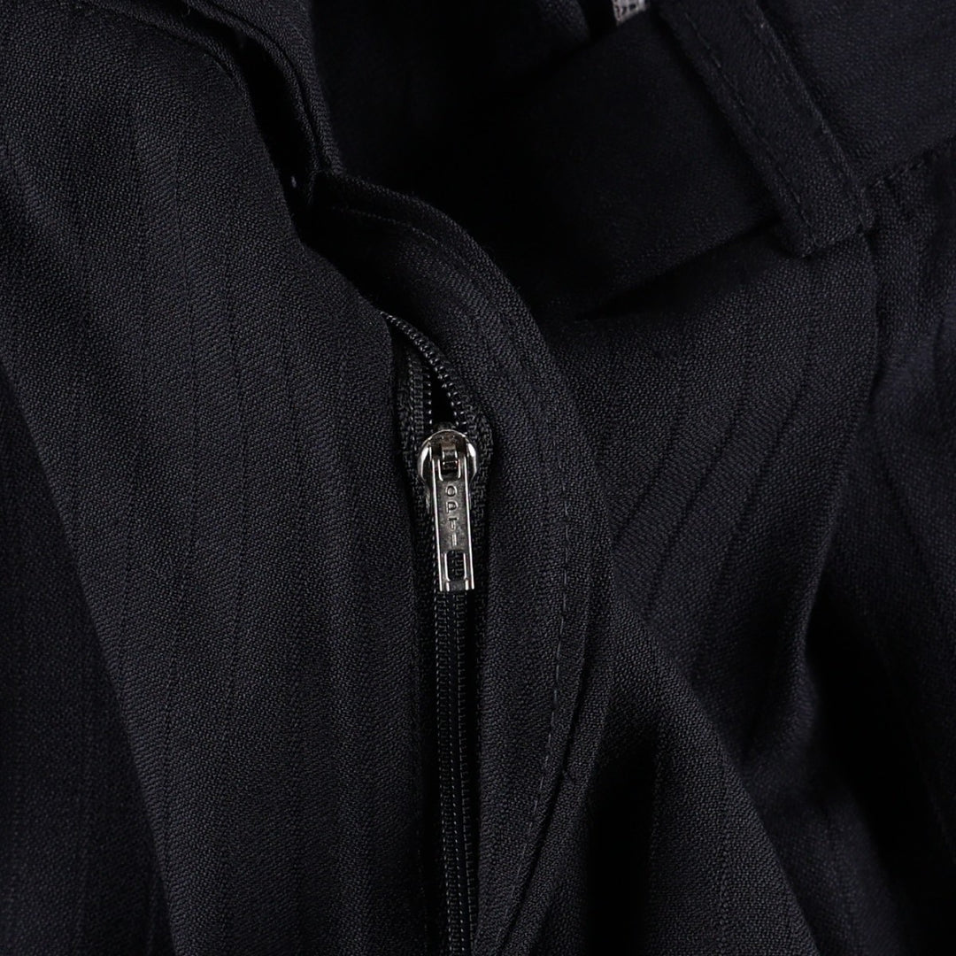 Stripe Pattern Two-pleat Slacks Pants for Men (W32 equivalent) wool navy blue type Vintage Second Hand
