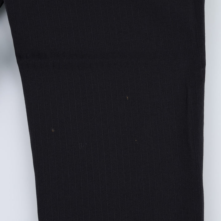 Stripe Pattern Two-pleat Slacks Pants for Men (W32 equivalent) wool navy blue type Vintage Second Hand