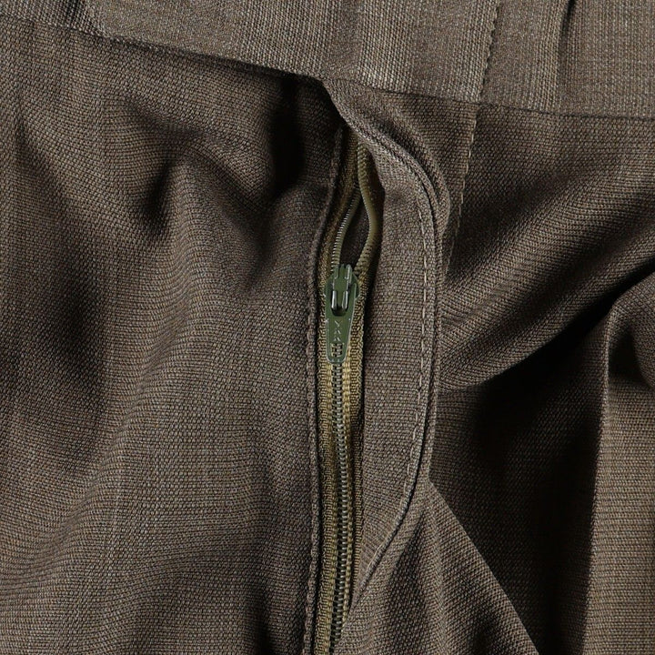 Slates ORIGINAL FIT Two-Pleat Slacks Pants, Men's Size W34 (approx.) polyester brown type Vintage Second Hand