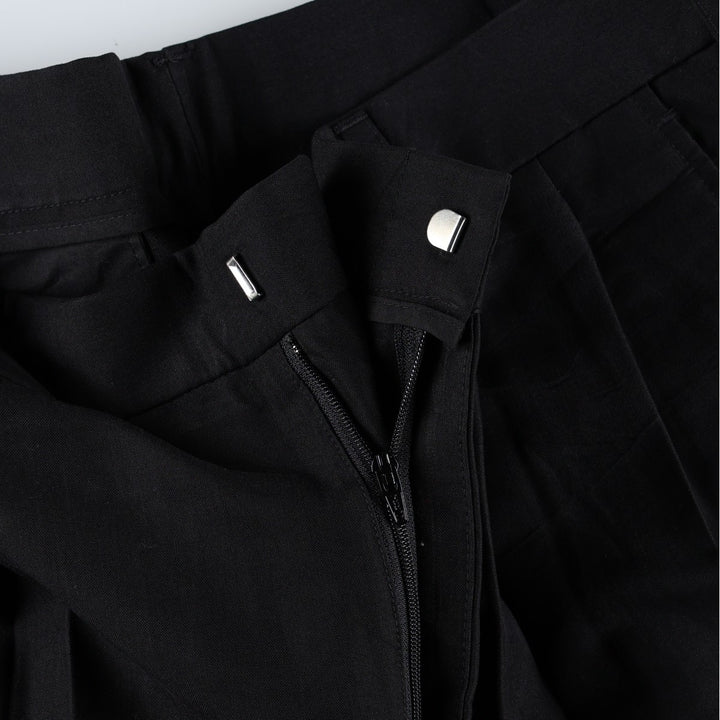 Perry Ellis men's two-pleat slacks, size W35 (approx.) Rayon black type Vintage Second Hand