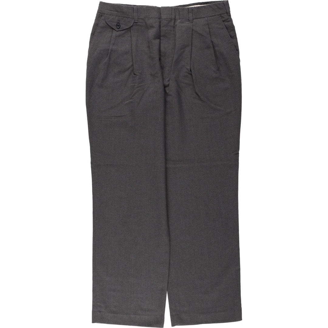 Haggar Two-pleat Slacks, Men's, Size W33 polyester Charcoal Vintage Second Hand