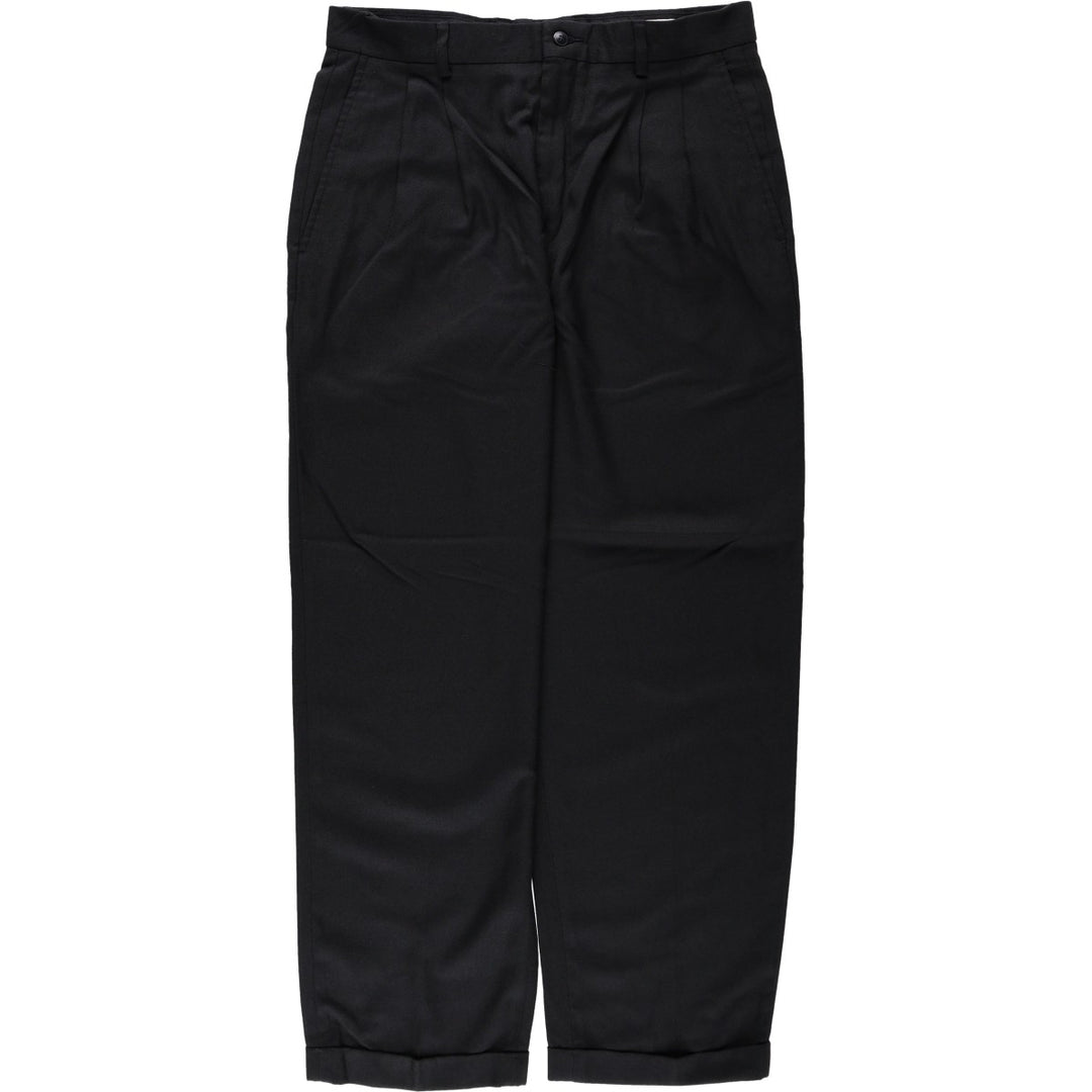 Claiborne two-pleat slacks pants, men's size W33 (approx.) unclear black type Vintage Second Hand