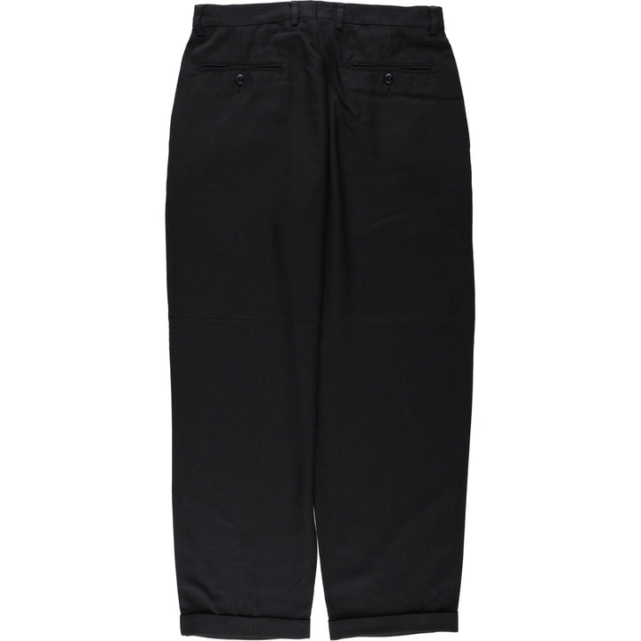 Claiborne two-pleat slacks pants, men's size W33 (approx.) unclear black type Vintage Second Hand