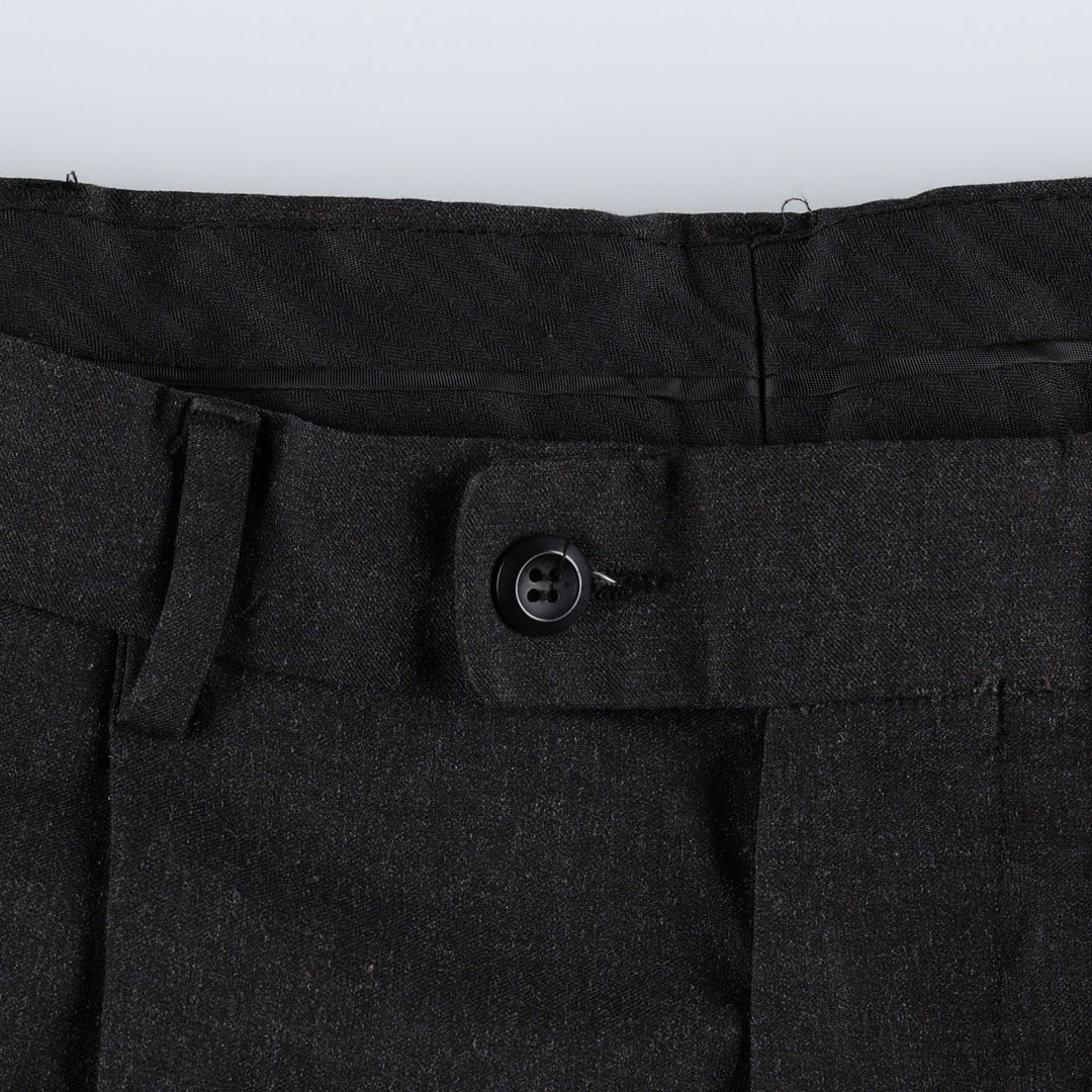 Perry Ellis slacks pants, men's size W34 (approx.) polyester gray type Vintage Second Hand