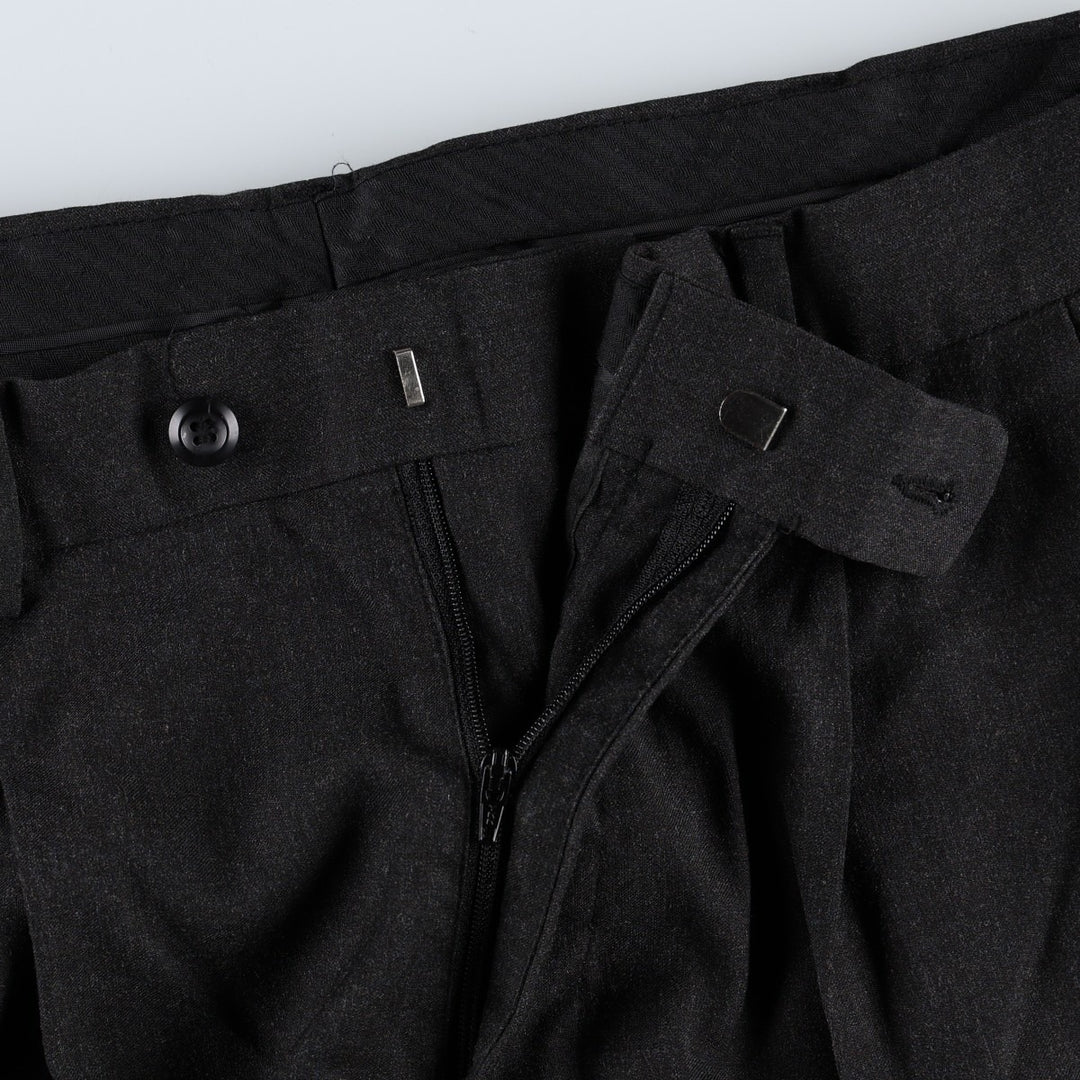 Perry Ellis slacks pants, men's size W34 (approx.) polyester gray type Vintage Second Hand