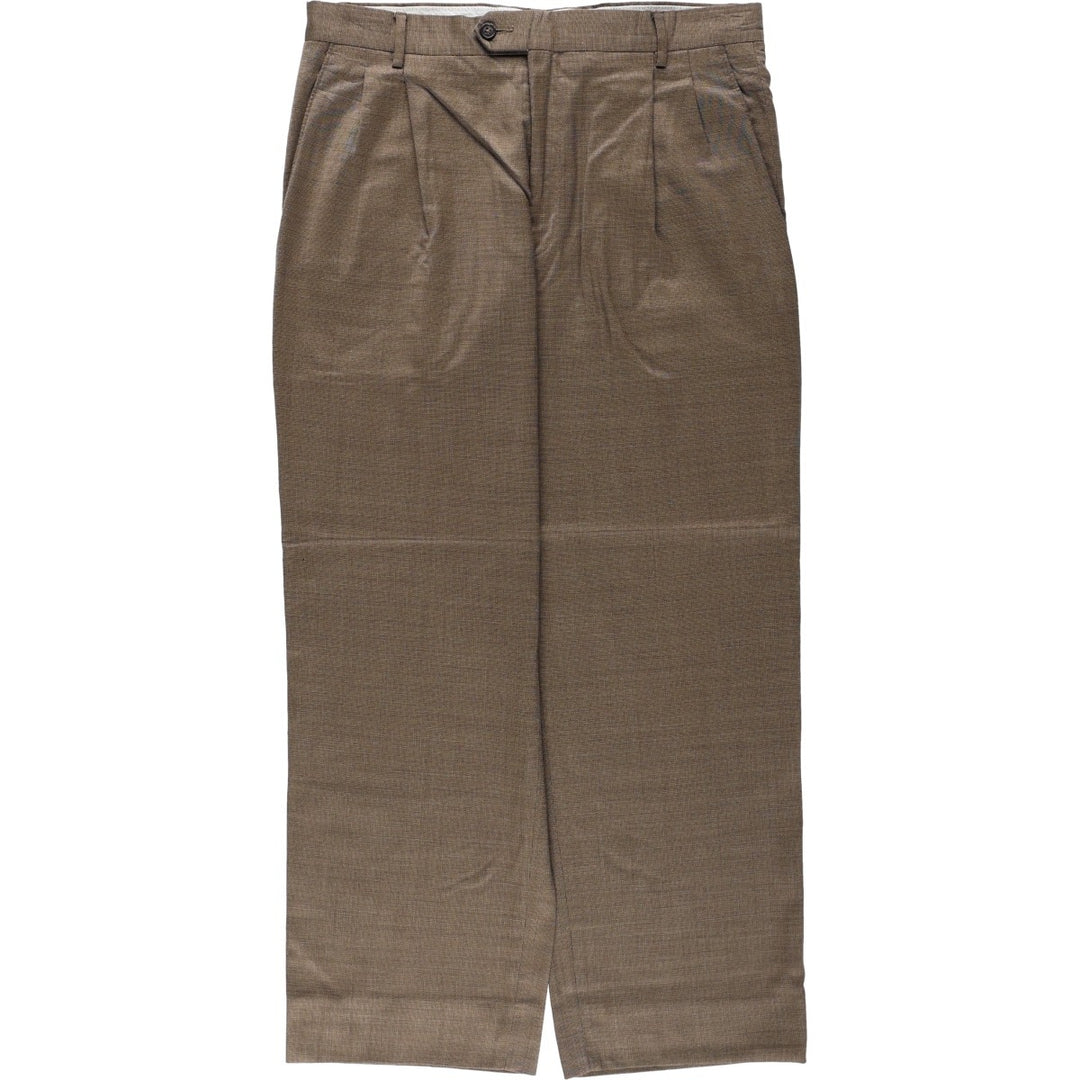 Daniel Gray two-pleat slacks, men's size W34 (approx.) unclear brown type Vintage Second Hand