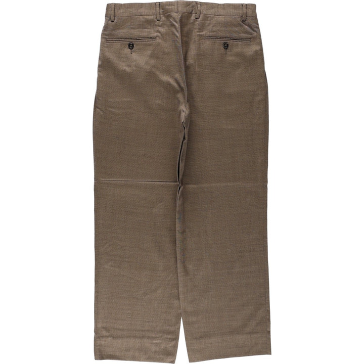 Daniel Gray two-pleat slacks, men's size W34 (approx.) unclear brown type Vintage Second Hand