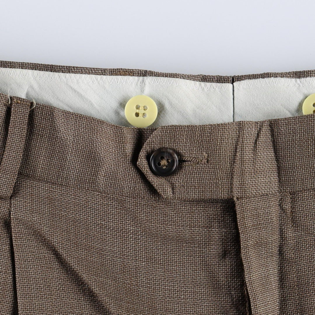 Daniel Gray two-pleat slacks, men's size W34 (approx.) unclear brown type Vintage Second Hand