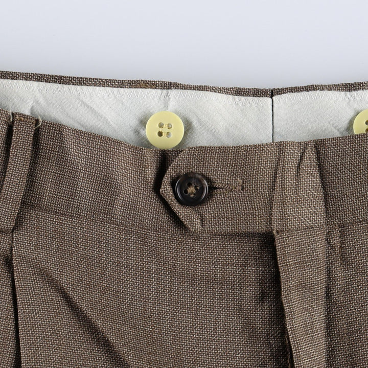 Daniel Gray two-pleat slacks, men's size W34 (approx.) unclear brown type Vintage Second Hand