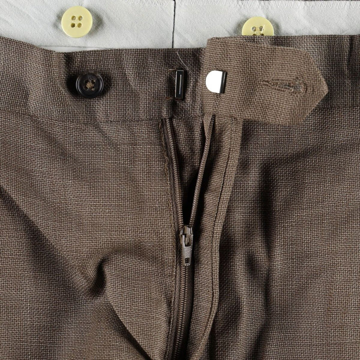 Daniel Gray two-pleat slacks, men's size W34 (approx.) unclear brown type Vintage Second Hand