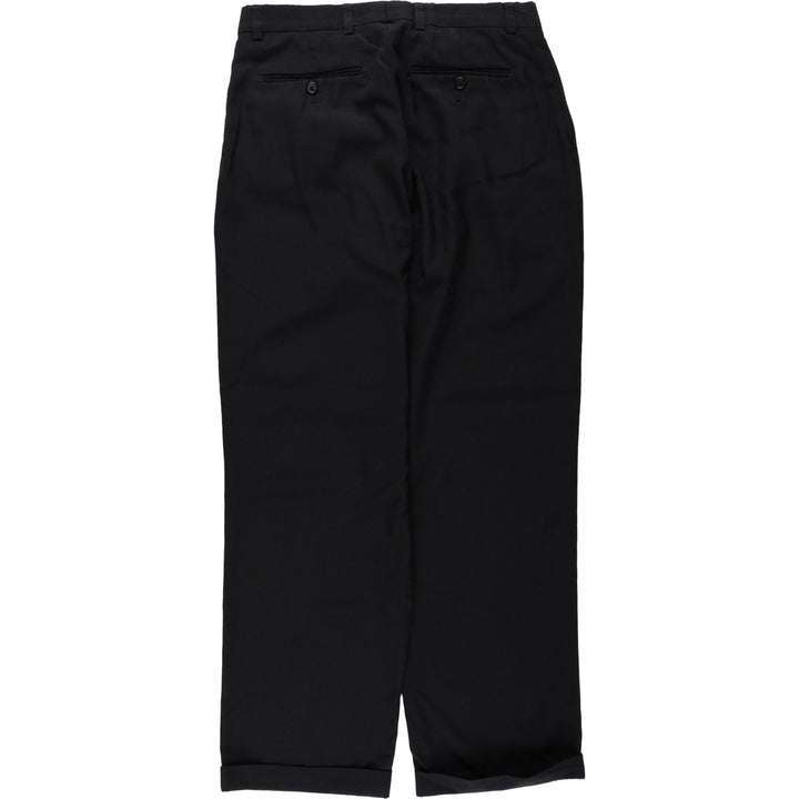 Perry Ellis men's two-pleat slacks, size W31 (approx.) polyester black type Vintage Second Hand