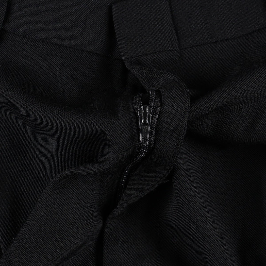 CITY STREETS Three-Pleat Slacks Pants, Men's Size W31 (approx.) polyester black type Vintage Second Hand