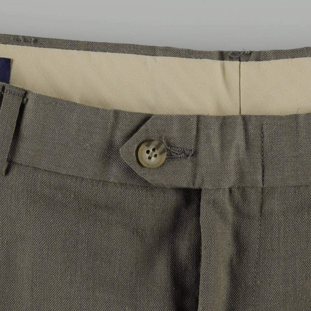 Hartmarx John Alexander Two-Pleat Slacks, Made in USA, Men's Size W34 (approx.) polyester Khaki type sage green Vintage Second Hand
