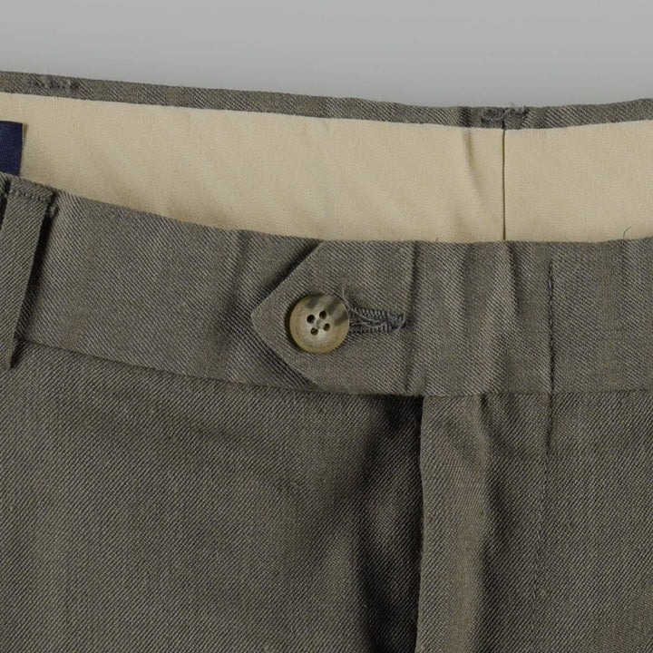 Hartmarx John Alexander Two-Pleat Slacks, Made in USA, Men's Size W34 (approx.) polyester Khaki type sage green Vintage Second Hand