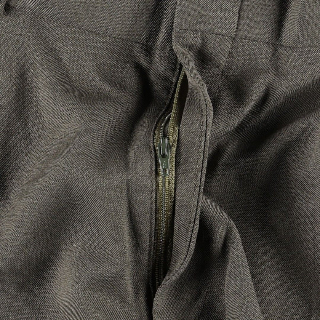 1990'S Levi's SLATES Two-Pleat Slacks Pants, Men's Size W35 (approx.), Vintage polyester Khaki type Vintage Second Hand