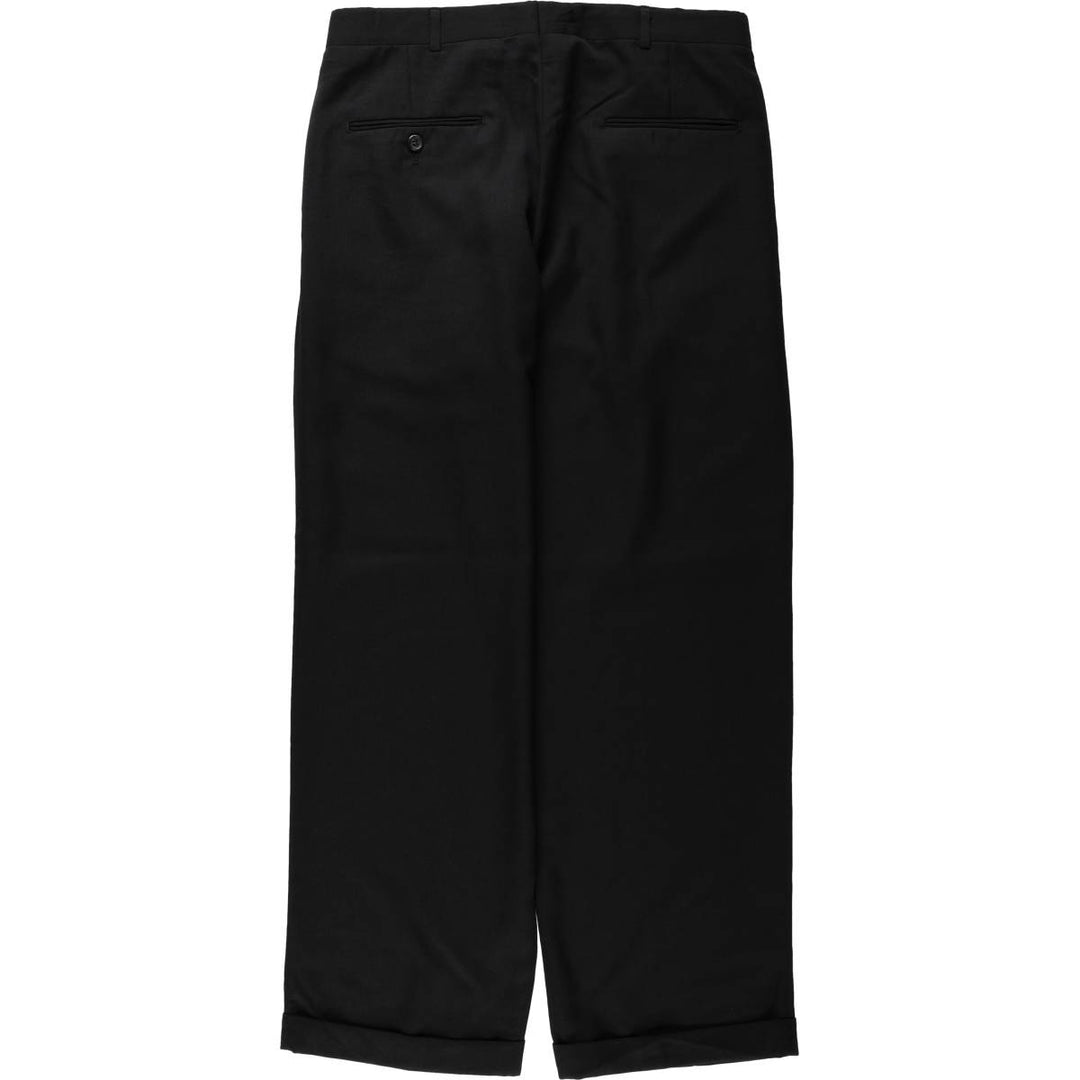 80s-90'S City Streets Three-Pleat Slacks Pants, Men's Size W33 (approx.), Vintage polyester black type Vintage Second Hand