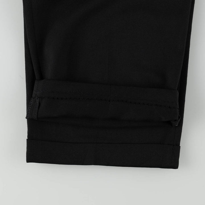 80s-90'S City Streets Three-Pleat Slacks Pants, Men's Size W33 (approx.), Vintage polyester black type Vintage Second Hand