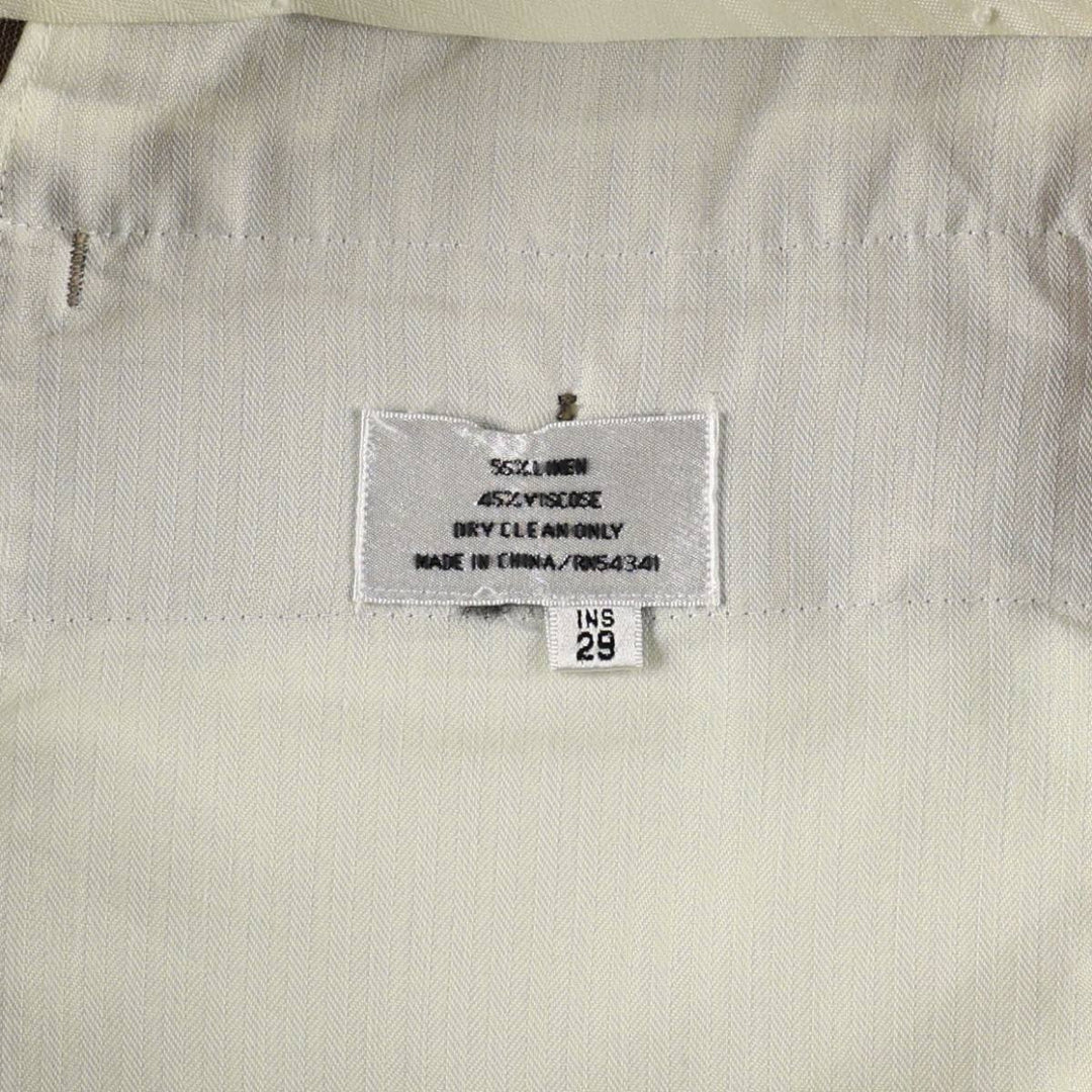 LOUIS RAPHAEL ROSSO Two-Pleat Linen Trousers, Men's Size W34 (approx.) linen Khaki type beige Vintage Second Hand