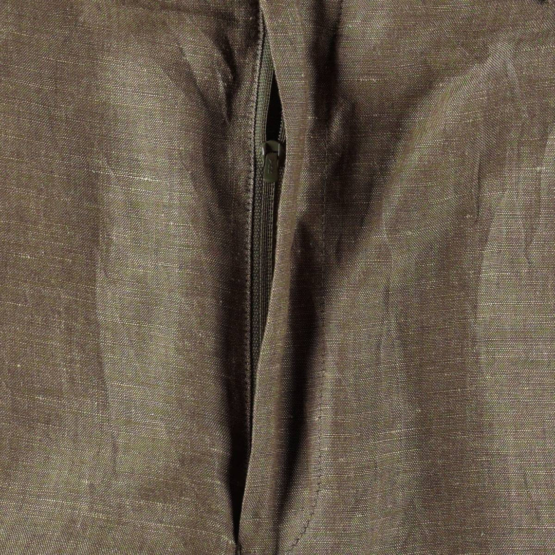 LOUIS RAPHAEL ROSSO Two-Pleat Linen Trousers, Men's Size W34 (approx.) linen Khaki type beige Vintage Second Hand