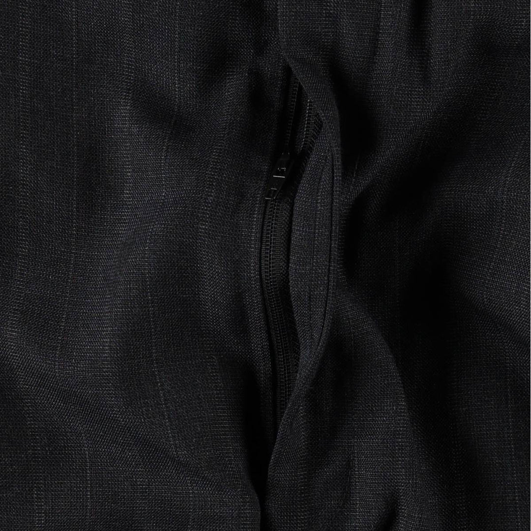 HAGGAR Stripe Pattern Two-Pleat Slacks Pants, Made in USA, Men's W33 (approx.) polyester Charcoal Vintage Second Hand