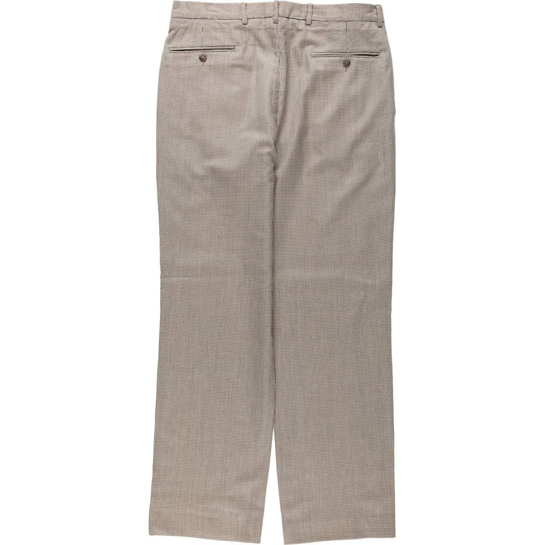 BILL ROBINSON all-over print two-pleat slacks, made in Italy, men's size W34 (approx.) unclear Beige type Vintage Second Hand
