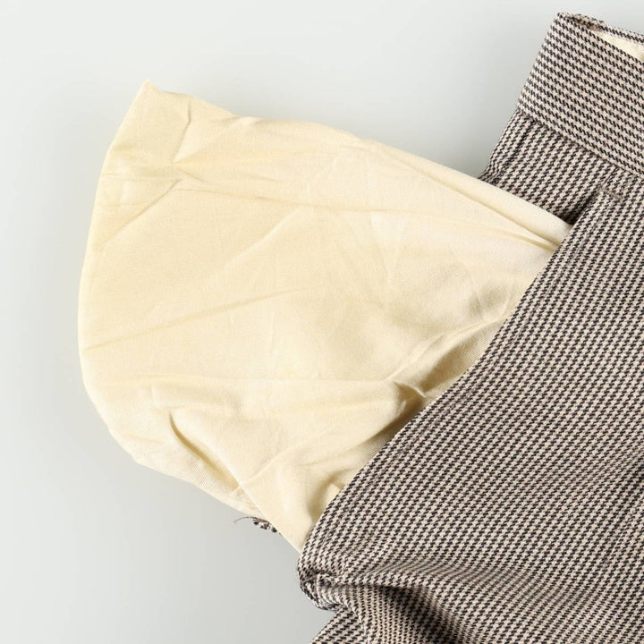 BILL ROBINSON all-over print two-pleat slacks, made in Italy, men's size W34 (approx.) unclear Beige type Vintage Second Hand