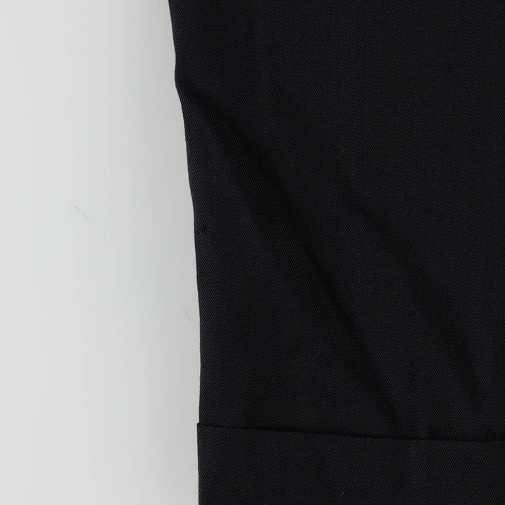 ~1980'S Two-pleat slacks pants, men's size W32 equivalent, vintage. unclear navy blue type Vintage Second Hand